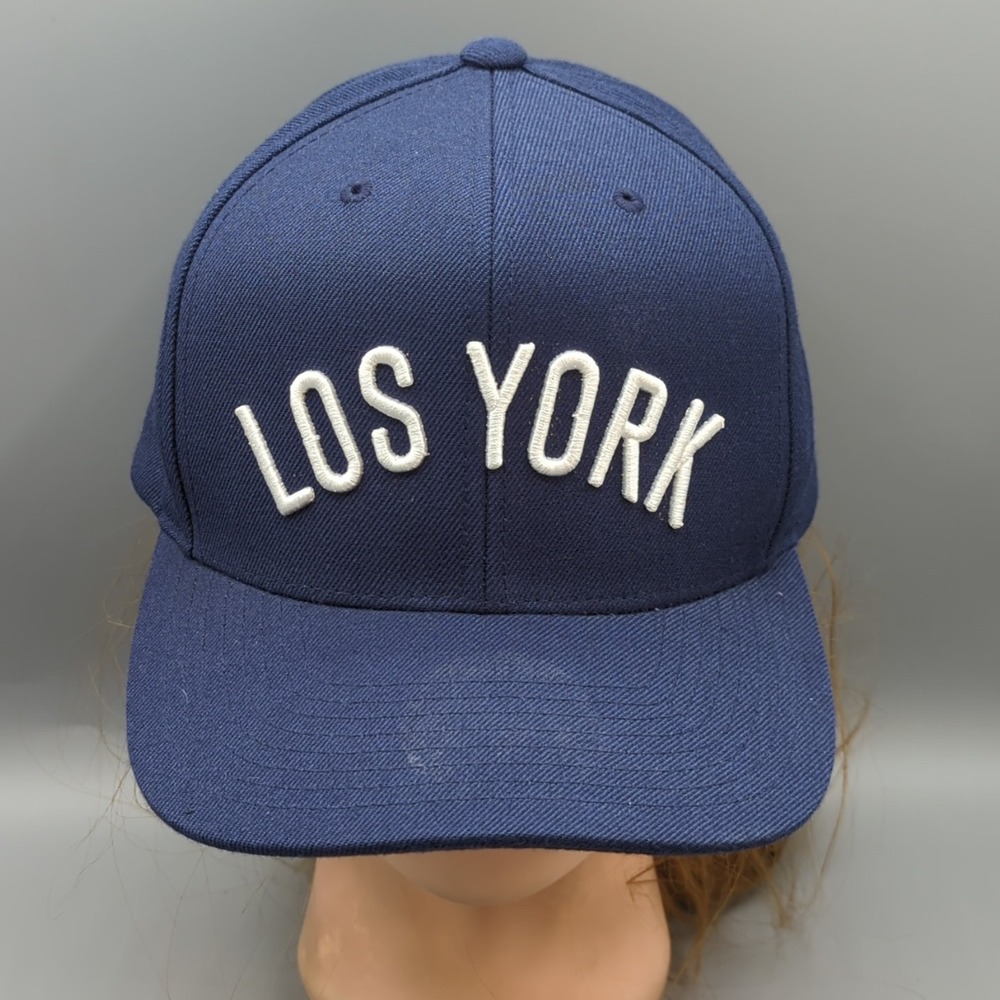 Los York Mitchell & Ness Snapback Hat Cap Blue Los Angeles New York City